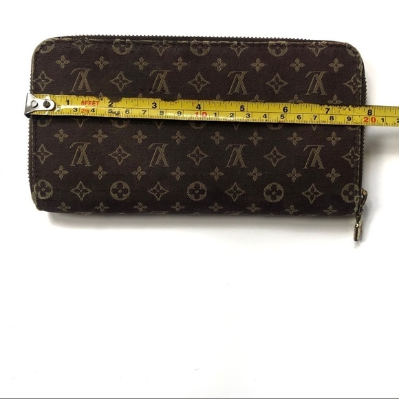 Authentic Louis Vuitton Mini Lin Idylle Denim Monogram Brown Zippy Wallet - Picture 9 of 15